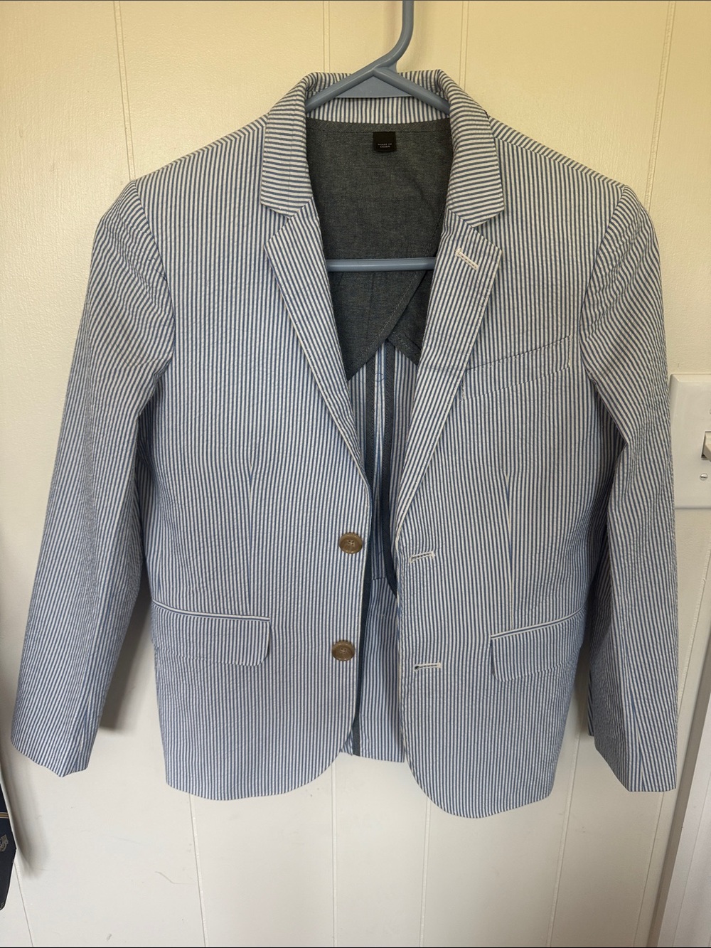Boys two piece Ludlow seersucker suit